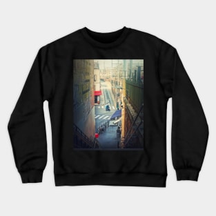 a bike in the crossroad Crewneck Sweatshirt